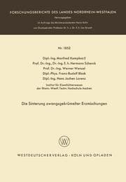 Cover von Die Sinterung zwangsgekrümelter Erzmischungen