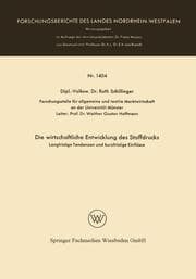 Cover von Die wirtschaftliche Entwicklung des Stoffdrucks