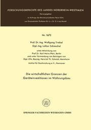 Cover von Die wirtschaftlichen Grenzen der Geräteinvestitionen im Wohnungsbau