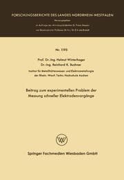 Cover von Beitrag zum experimentellen Problem der Messung schneller Elektrodenvorgänge