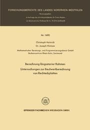 Cover von Berechnung längsstarrer Rahmen / Untersuchungen zur Beulwertberechnung von Rechteckplatten