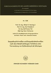 Cover von Doppelkopfschweißen und Doppeldrahtschweißen nach dem Metall-Lichtbogen-Verfahren unter Verwendung von Kohlendioxyd als Schutzgas