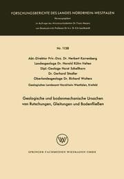 Cover von Geologische und bodenmechanische Ursachen von Rutschungen, Gleitungen und Bodenfließen