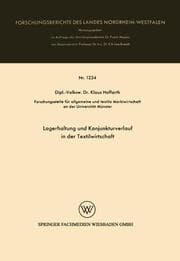 Cover von Lagerhaltung und Konjunkturverlauf in der Textilwirtschaft