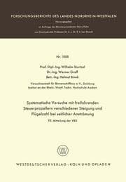 Cover von Systematische Versuche mit freifahrenden Steuerpropellern verschiedener Steigung und Flügelzahl bei seitlicher Strömung