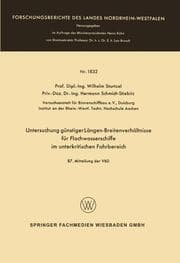 Cover von Untersuchung günstiger Längen-Breitenverhältnisse für Flachwasserschiffe im unterkritischen Fahrbereich