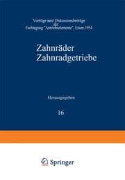 Cover von Zahnräder Zahnradgetriebe