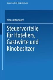 Cover von Steuervorteile für Hoteliers, Gastwirte und Kinobesitzer
