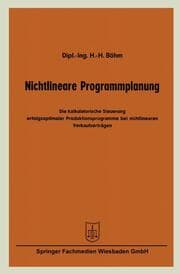 Cover von Nichtlineare Programmplanung