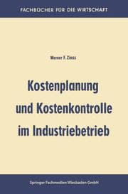 Cover von Kostenplanung und Kostenkontrolle im Industriebetrieb