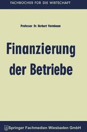 Cover von Finanzierung der Betriebe