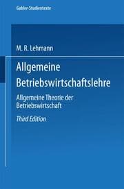 Cover von Allgemeine Betriebswirtschaftslehre