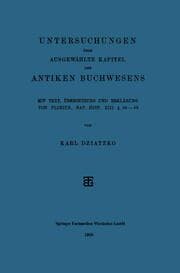 Cover von Untersuchungen über Ausgewählte Kapitel des Antiken Buchwesens