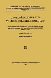 Cover von Grundsätzliches zur Volksschullehrerbildung