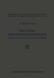 Cover von Deutsche Verfassungsgeschichte vom 15.Jahrhundert bis zur Gegenwart
