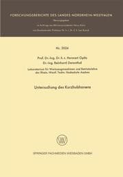 Cover von Untersuchung des Kurzhubhonens