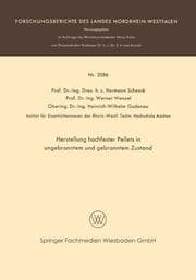 Cover von Herstellung hochfester Pellets in ungebranntem und gebranntem Zustand