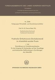 Cover von Praktische Orthothanasie (Sterbebeistand) im Arbeitsfeld sozialer Praxis