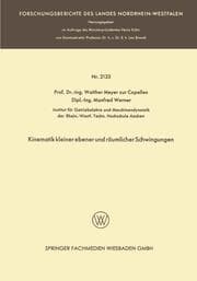 Cover von Kinematik kleiner ebener und räumlicher Schwingungen