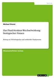 Cover von Zur Fluid-Struktur-Wechselwirkung biologischer Finnen