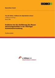 Cover von Probleme bei der Einführung des Neuen Steuerungsmodells in der Thüringer Kommunalverwaltung
