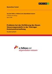Cover von Probleme bei der Einführung des Neuen Steuerungsmodells in der Thüringer Kommunalverwaltung