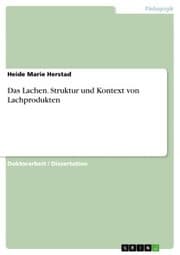 Cover von Das Lachen. Struktur und Kontext von Lachprodukten