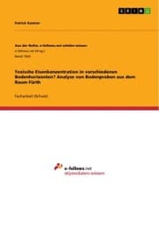 Cover von Toxische Eisenkonzentration in verschiedenen Bodenhorizonten? Analyse von Bodenproben aus dem Raum Fürth