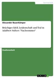 Cover von Brüchiges Idyll, Leidenschaft und Tod in Adalbert Stifters 'Nachsommer'