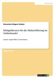 Cover von Erfolgsfaktoren für die Markenführung im Onlinehandel