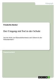Cover von Der Umgang mit Tod in der Schule