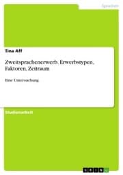 Cover von Zweitsprachenerwerb. Erwerbstypen, Faktoren, Zeitraum