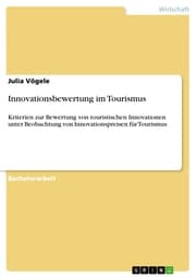 Cover von Innovationsbewertung im Tourismus