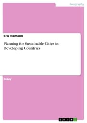 Cover von Planning for Sustainable Cities in Developing Countries