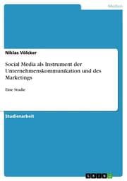 Cover von Social Media als Instrument der Unternehmenskommunikation und des Marketings