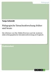 Cover von Pädagogische Tatsachenforschung früher und heute