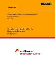Cover von Der Wert von Kindern für die Rentenversicherung