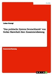 Cover von 'Das politische System Deutschlands' von Stefan Marschall. Eine Zusammenfassung