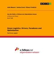 Cover von Green Logistics. Drivers, Paradoxes and Optimization