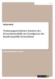 Cover von Verfassungsrechtlicher Standort der Prozesskostenhilfe im Grundgesetz der Bundesrepublik Deutschland