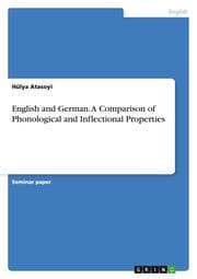 Cover von English and German. A Comparison of Phonological and Inflectional Properties