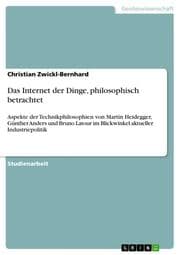 Cover von Das Internet der Dinge, philosophisch betrachtet