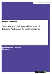 Cover von Soluciones Actuales para Disminuir el Impacto Ambiental de los Cosméticos
