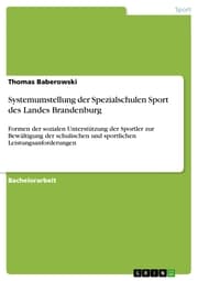 Cover von Systemumstellung der Spezialschulen Sport des Landes Brandenburg