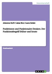 Cover von Funktionen und Funktionales Denken. Der Funktionsbegriff früher und heute