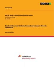 Cover von Das Verfahren der Unternehmensbewertung in Theorie und Praxis