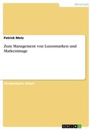 Cover von Zum Management von Luxusmarken und Markenimage