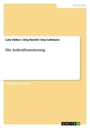 Cover von Die Außenfinanzierung