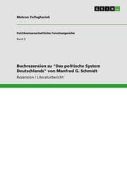 Cover von Buchrezension zu 'Das politische System Deutschlands' von Manfred G. Schmidt