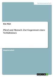 Cover von Pferd und Mensch. Zur Gegenwart eines Verhältnisses